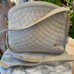Bally Crossbody Quilted Bag Vintage White